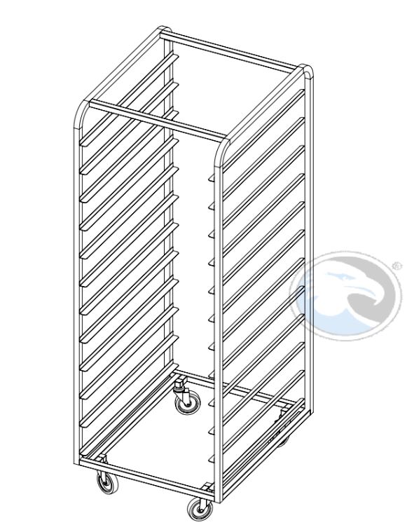 [ORRX-25032] OVEN RACK 60x80 12-rung CHASSIS FRAME-type **OUTLET**