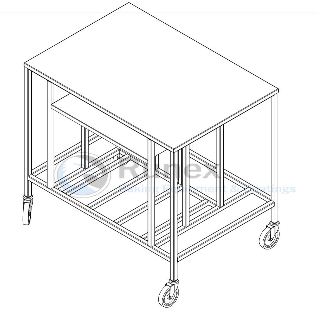 [TARX-1502004] TABLE TROLLEY 100x70cm 