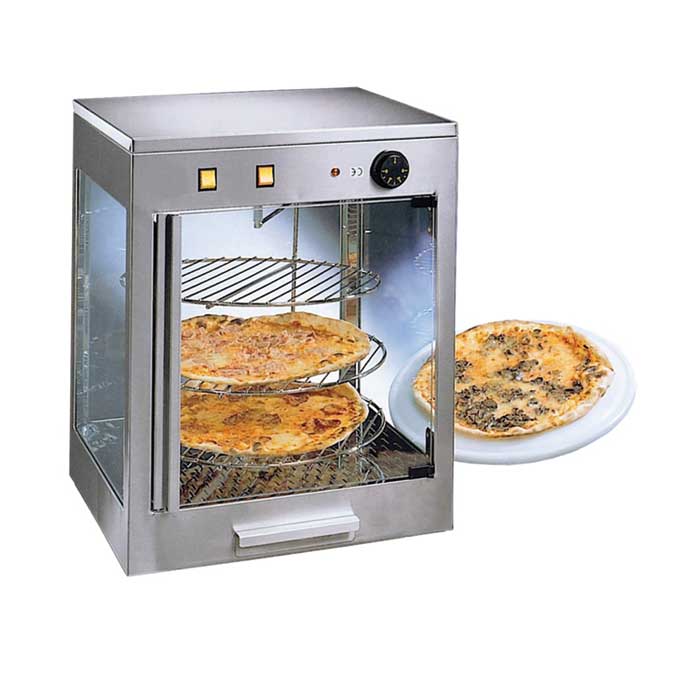 [EN-05-30185] VARMESKAP PIZZA DISPLAY Glass på 4 sider