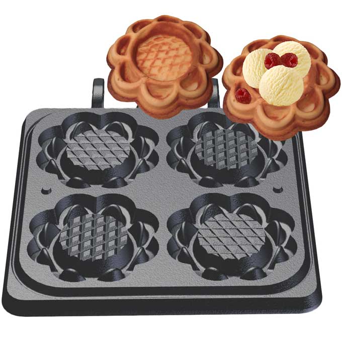 [EN-32-40736] STEGEPLADE vaffel-BAKELSE 4 vaffel 'BakingSystem' **OUTLET**