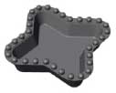 STEKEPLATE Pavoni Cookmatic STJERNE 16stk 64x64x19mm