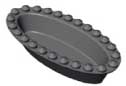 STEKEPLATE Pavoni Cookmatic OVAL 30stk 68x34x15mm