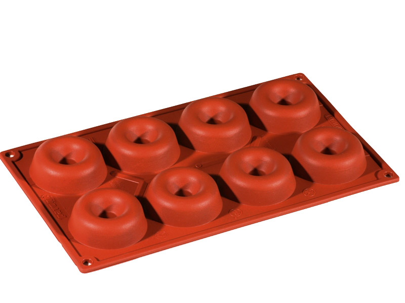 [PI-FR010] SILICONE MOULD GN1/3 ROUND SAVARIN 8pcs ø65mm