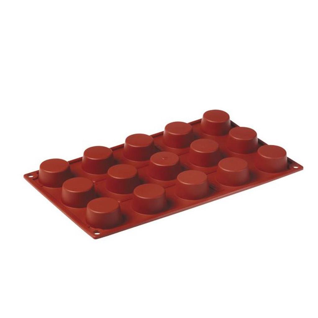 [PI-FR024] SILICONE MOULD GN1/3 ROUND PETIT FOUR 15pcs ø40mm