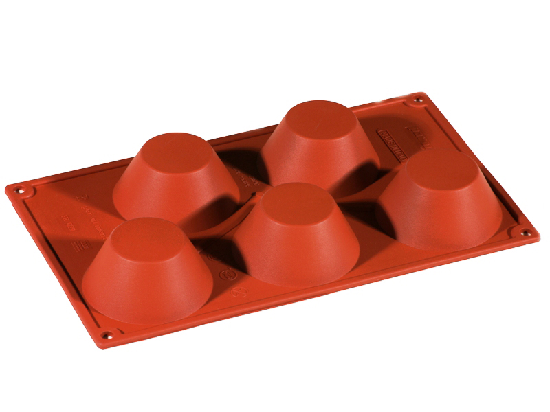 [PI-FR029] SILICONE MOULD GN1/3 ROUND MUFFIN 5pcs ø80mm