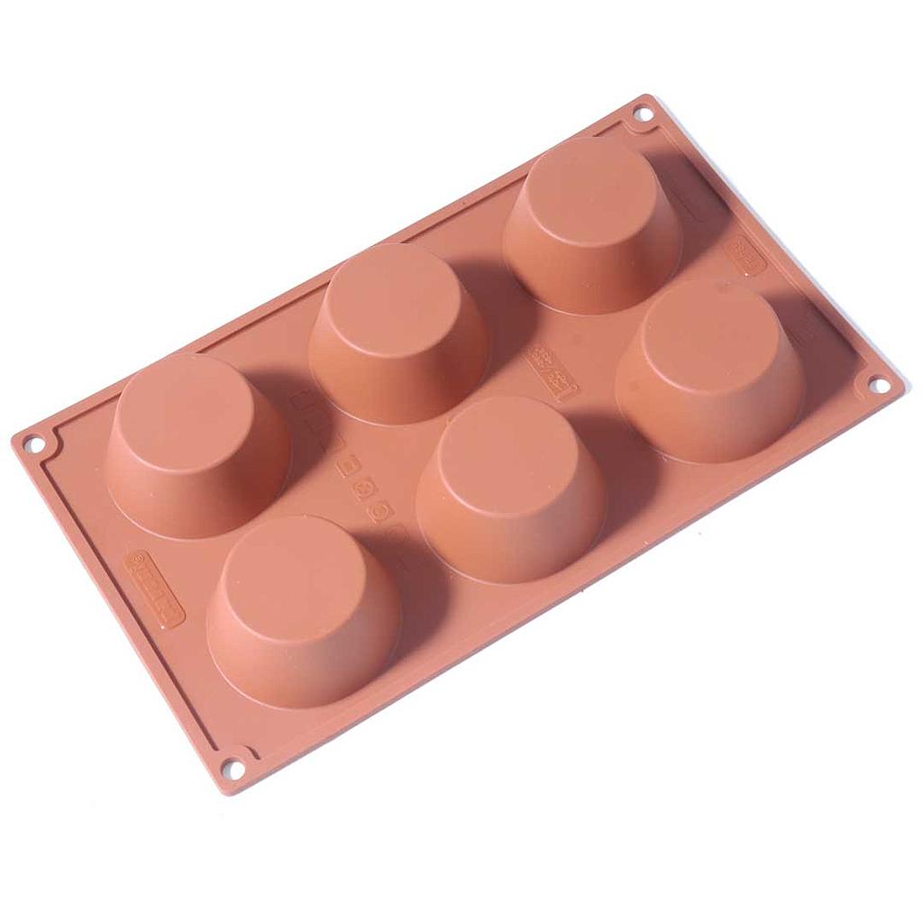 [PI-FR065] SILIKONEFORM GN1/3 RUND MUFFIN 6st ø70mm 