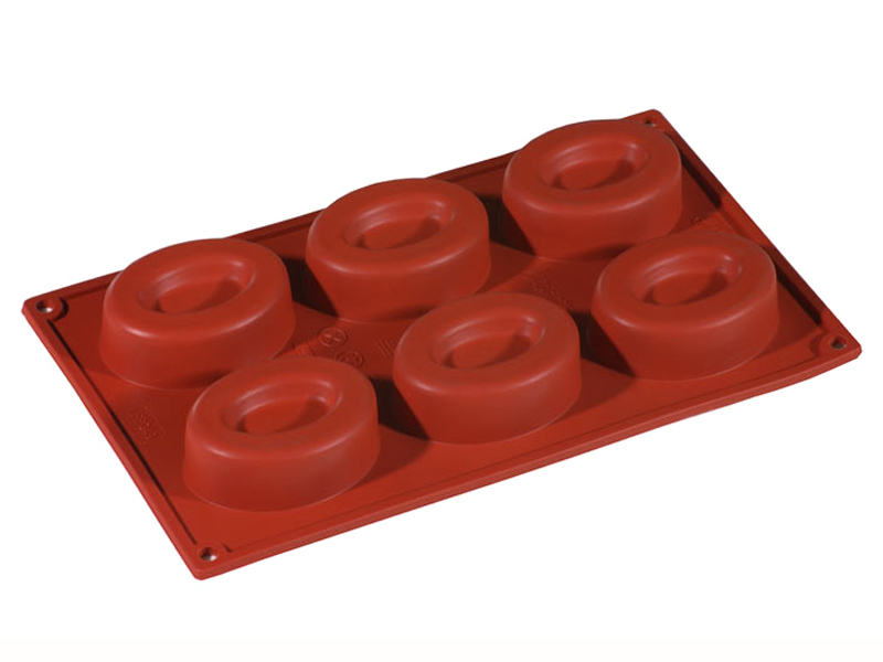 [PI-FR049] SILICONE MOULD GN1/3 OVAL SAVARIN 6pcs 80mm