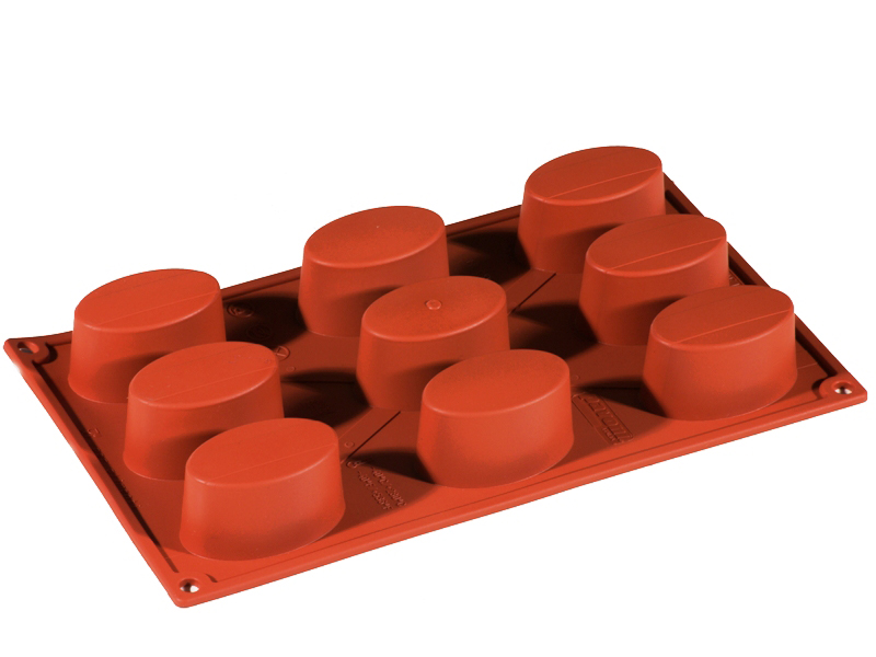 SILICONE MOULD GN1/3 OVAL 9pcs 65mm