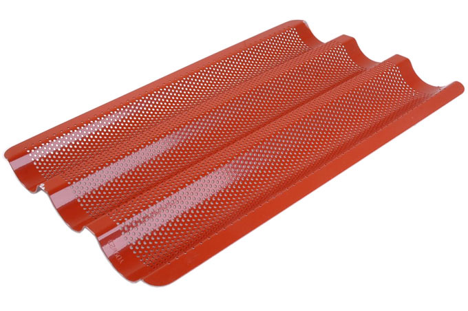 [BTRX-5085-re] FLUTED TRAY GN1/1 3 BAGUETTE RilonElast