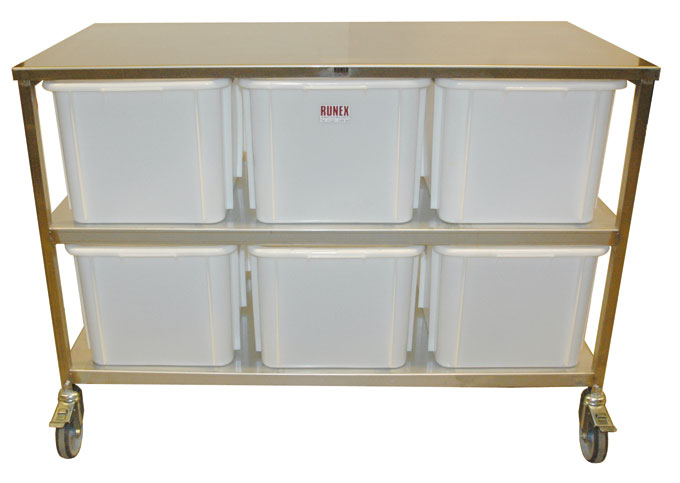 VEJEBORD med plastbeholder 6x60L 
