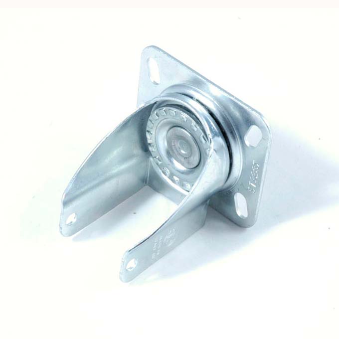 [TR-050702] HJULGAFFEL ø100mm Fæsteplade Galvaniseret stål