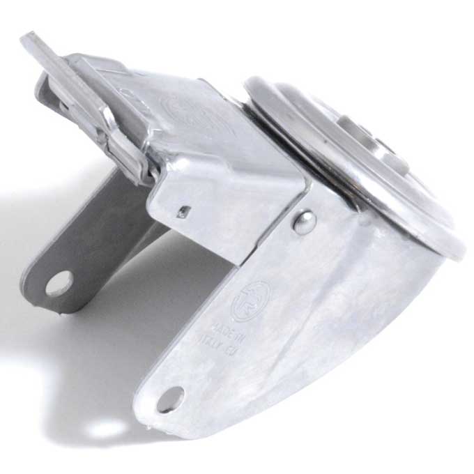 [TR-050767] HJULGAFFEL ø100mm Centrumhål BROMS HÅRD Galvaniserat stål 