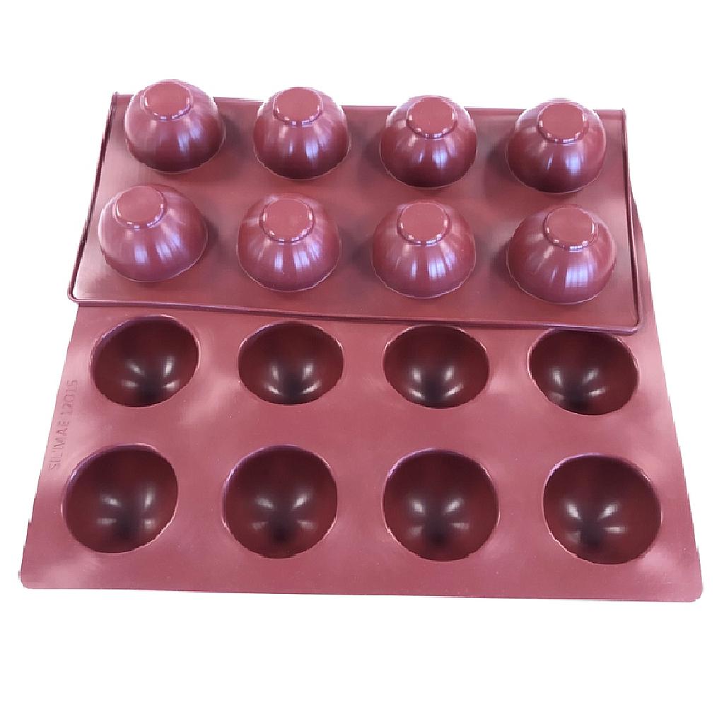[MA-012015] SILIKONMATTE 40x60 HALVKULE 24stk ø68mm 