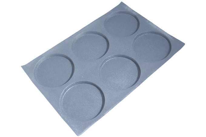 [MA-011022] SILICONE MAT  40x60 ROUND 6st ø147mm 
