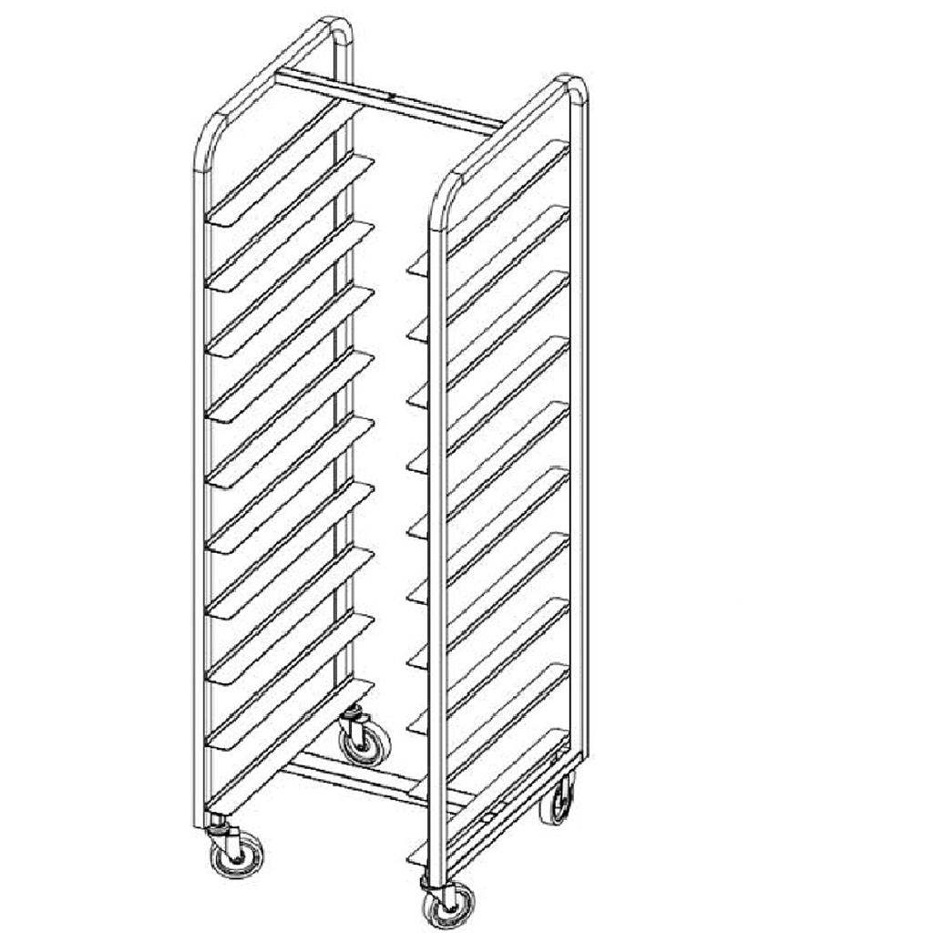 [ORRX-H4760L10W] OVEN RACK 47x60 10-rung CHASSIS H-type Wide rungs  