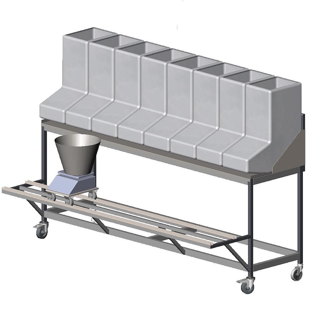 [TTRX-2206019] VEJEBORD med flyttbar HYLDE til vekt 