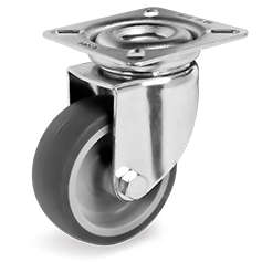 HJUL KOMPLETT ø75mm Brakettplate Galvanisert stål